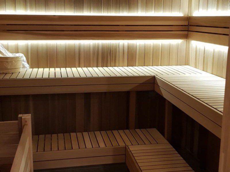 Architectural timber used in sauna